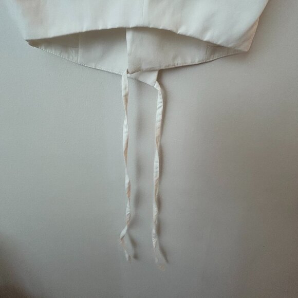 Zara Linen Blend Tailored Vest in Oyster White, Size XS - Picture 7 of 9